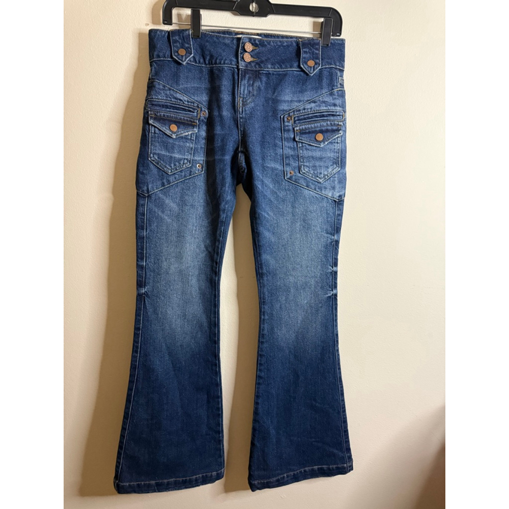 Women's BDG Blue Microflare Flare & Wide Leg Jeans